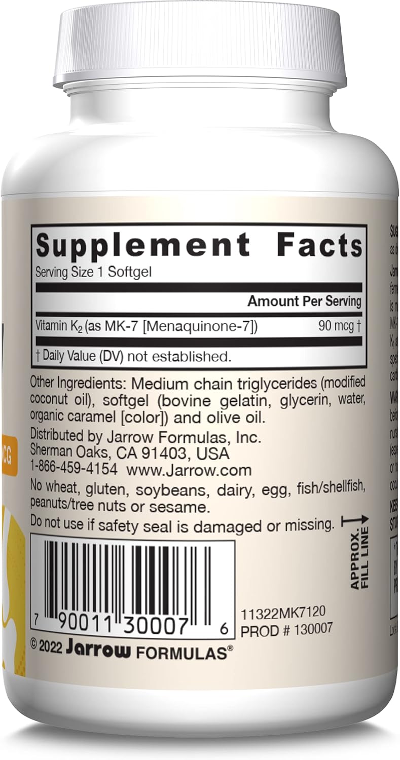Barcode Image: Jarrow Formulas Vitamin K2 MK-7 90mcg softgels barcode 120 count