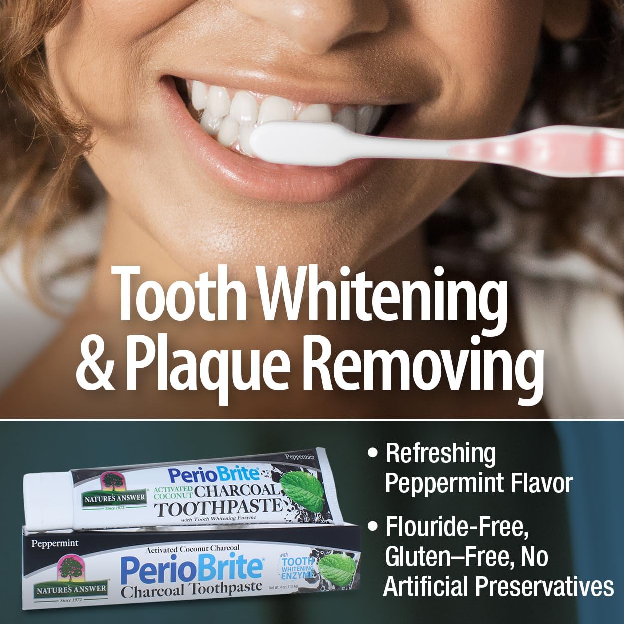 Nature’s Answer PerioBrite Charcoal Toothpaste Peppermint - 113.4g