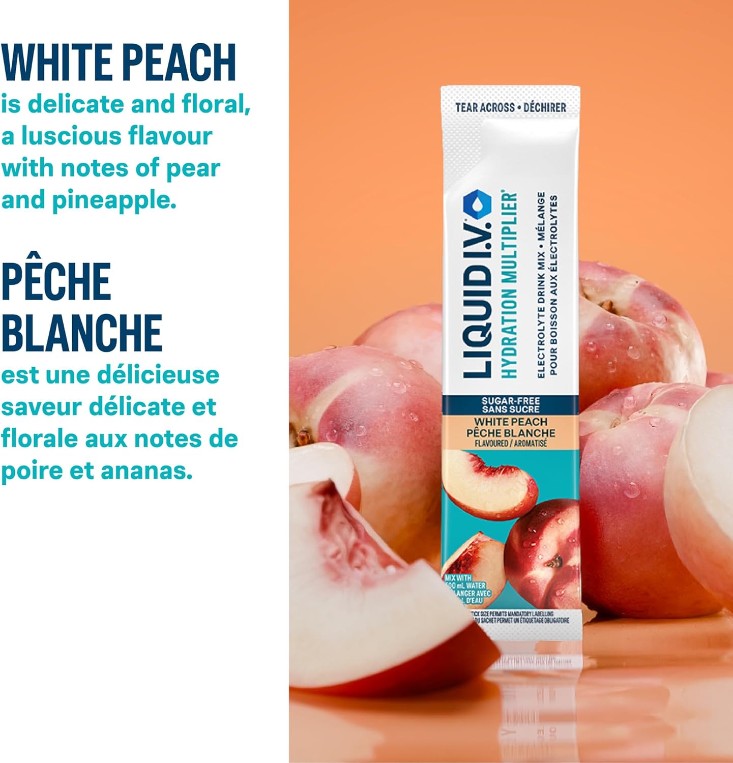 Liquid I.V. Hydration Multiplier Sugar-Free Variety Pack sachets 30 x 10g White Peach