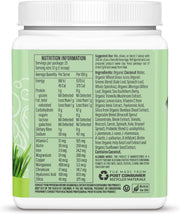 Ingredients and supplement facts for Beauty Greens Superfood Drink