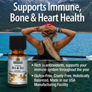 Nature's Answer Vitamin D3 & K2 Liquid Drops Lemon - 15ml