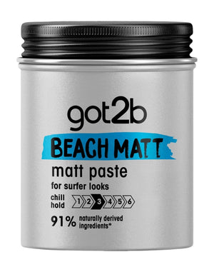 got2b Beach Matt Paste Hold 3 hair styling paste tub 100ml front product packaging