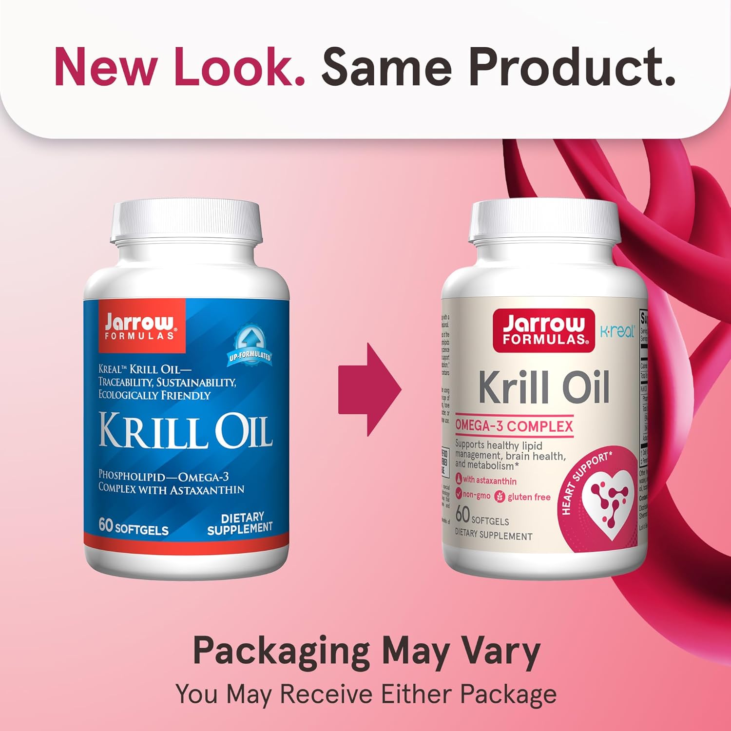 Jarrow Formulas Krill Oil Omega-3 with Astaxanthin Softgels