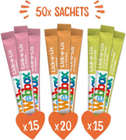 Webbox Lick-e-Lix Cat Treats Variety Pack – 50 x 15g Sachets