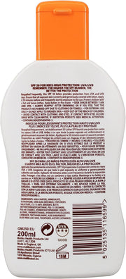 Malibu SPF50 Kids Lotion Protection – 200ml | Gentle, High-Protection Sun Care for Delicate Skin
