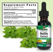 Nature’s Answer Nettle Leaf liquid extract supplement facts 30ml bottle