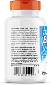Doctor's Best Collagen Types 1 & 3 with Peptan & Vitamin C – 180 Tablets