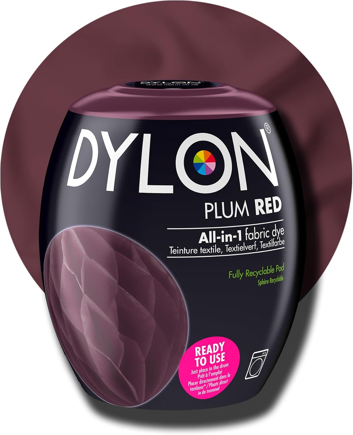 DYLON All-in-1 Fabric Dye Pod Plum Red 350g