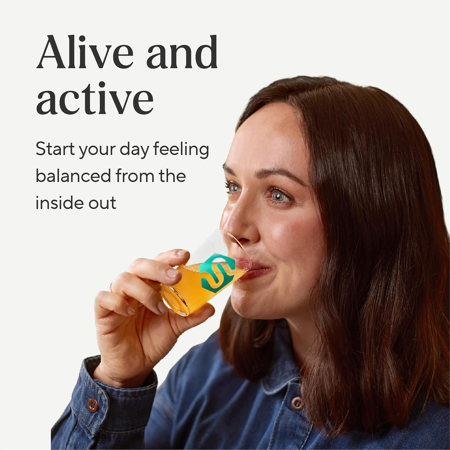 Symprove Liquid Probiotic Pineapple Flavour 500ml probiotic drink lifestyle woman drinking