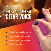 Vocalzone Honey and Lemon Throat Pastilles honey lemon flavour 24 count lifestyle use image