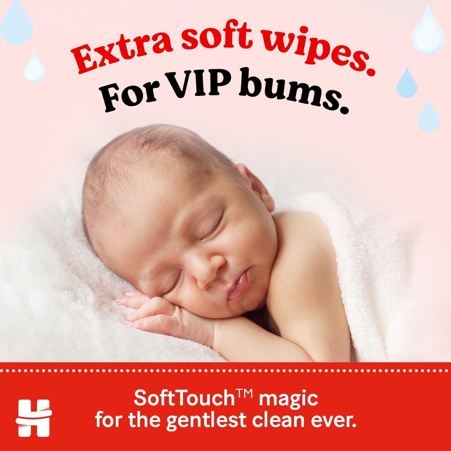Huggies Extra Care Sensitive Baby Wipes daily baby care soft pack 8 x 48 wipes