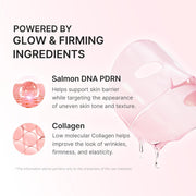 Medicube PDRN Pink Collagen Gel Mask, individual sachet packaging, fragrance not specified, 4 masks x 28g, ingredients information