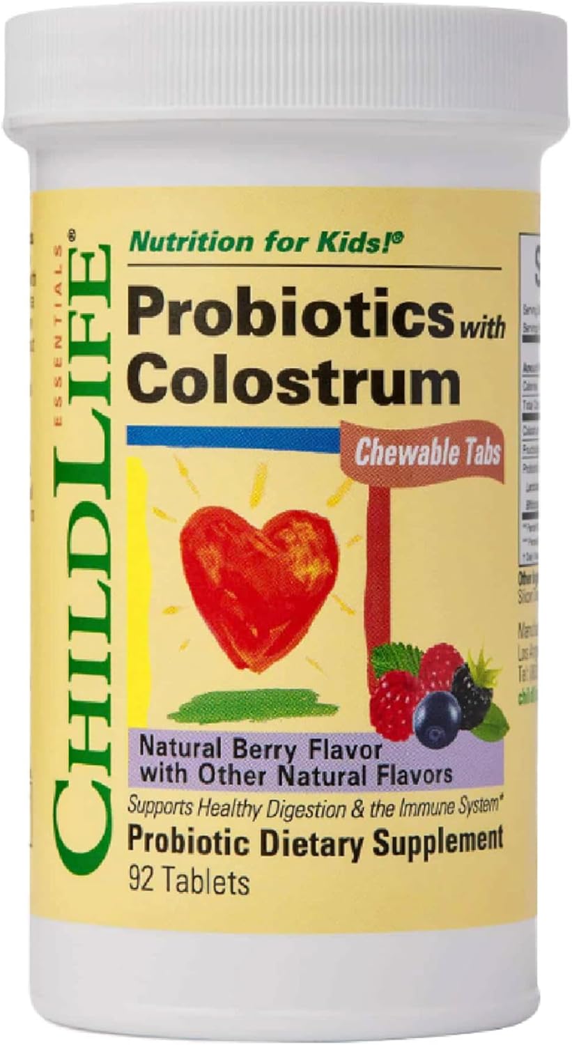 ChildLife Essentials ChildBiotics chewable probiotics berry flavour tablets 92 count