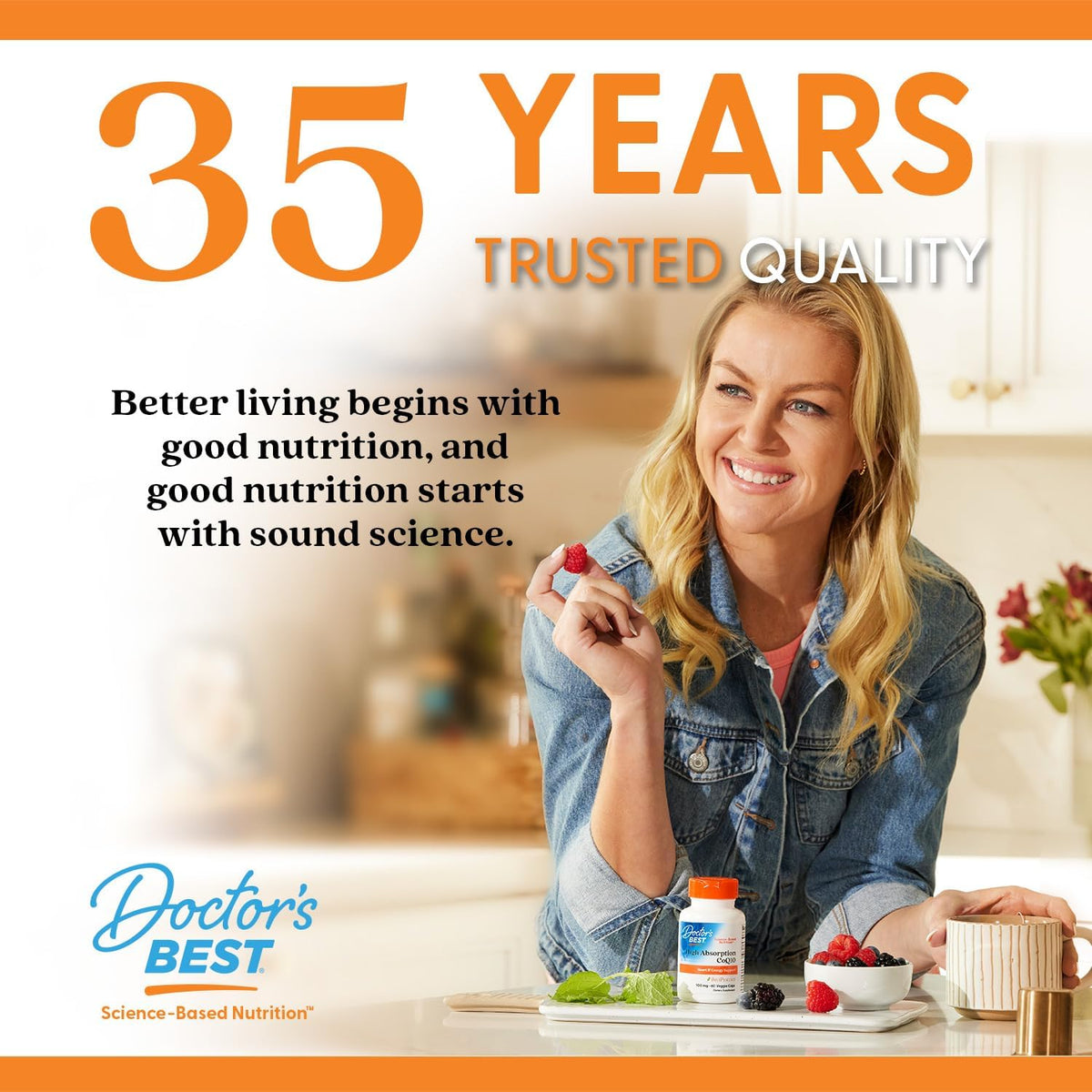 Doctor's Best Fully Active Vitamin B12, bottle packaging, unflavoured, 1500mcg, 60 or 180 veggie capsules, daily dietary supplement use
