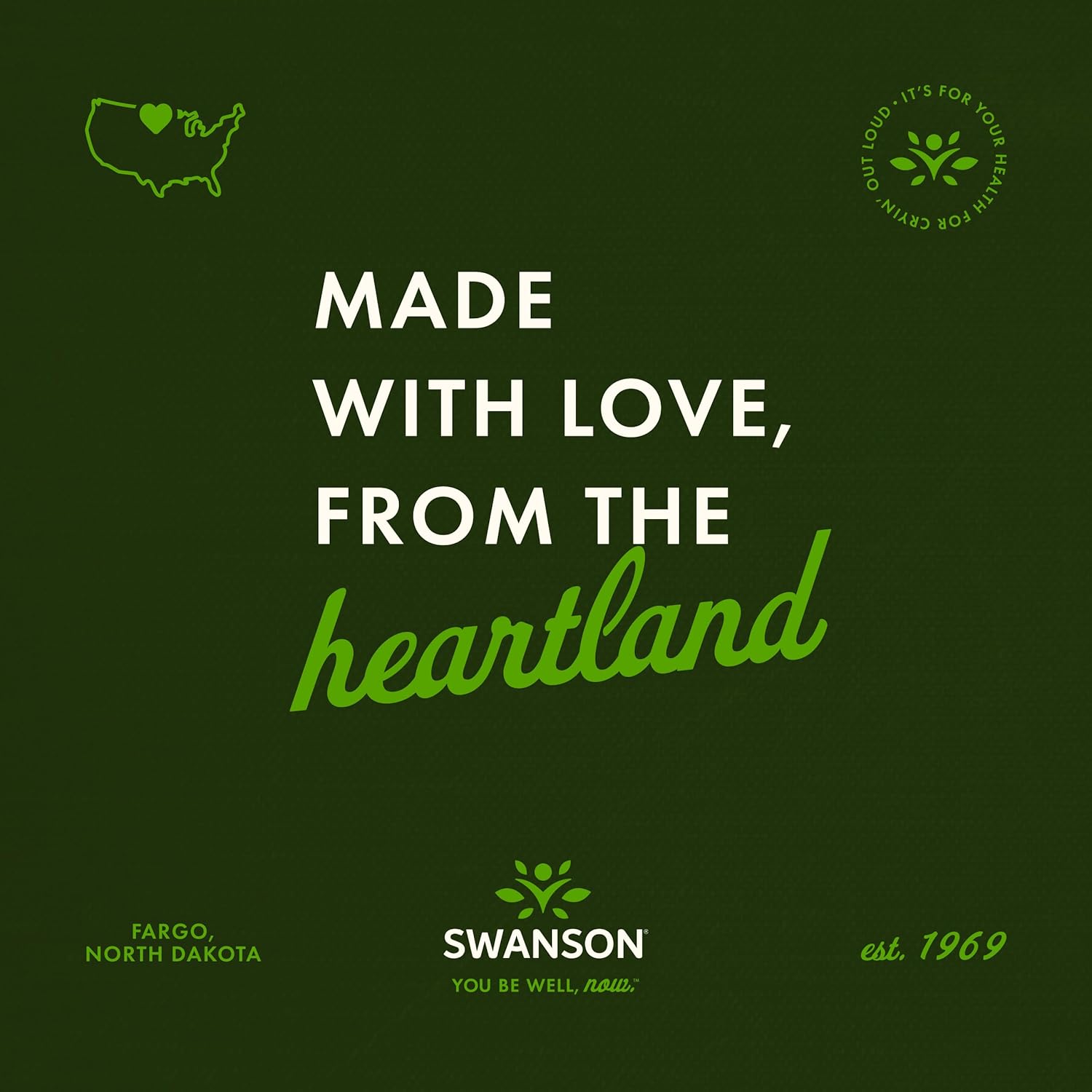 Swanson Kola Nut, Catuaba & Guarana 90 Capsules made with love from the heartland Swanson brand infographic