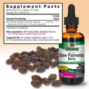Nature’s Answer Saw Palmetto Berry Liquid Extract 60ml supplement information panel
