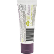 Jack N' Jill Natural Certified Toothpaste Blackcurrant, toothpaste tube packaging, blackcurrant flavour, 50g, ingredients information & barcode