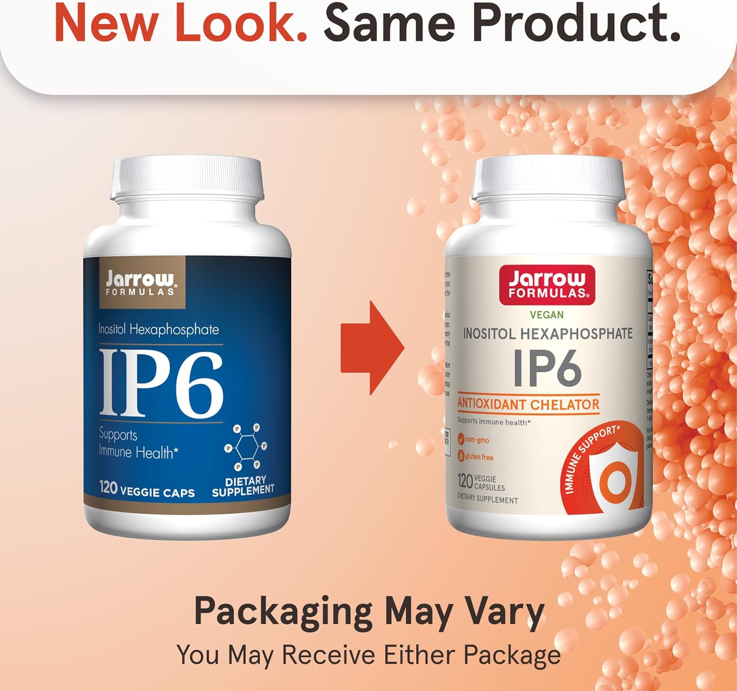 Jarrow Formulas IP6 Inositol Hexaphosphate 500mg - 120 Veggie Capsules new look