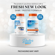 Doctor's Best MSM with OptiMSM 1000mg – 180 Capsules packaging may vary