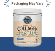 Garden of Life Grass Fed Collagen Protein Powder tub, Vanilla, 560g. packaging may vary.