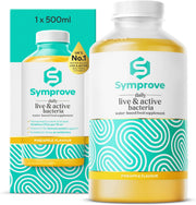 Symprove Liquid Probiotic Pineapple Flavour 500ml bottle live active bacteria supplement front view