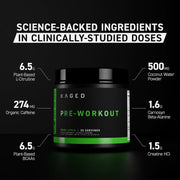Science backed Kaged Original supplement powder nutrition label 564g