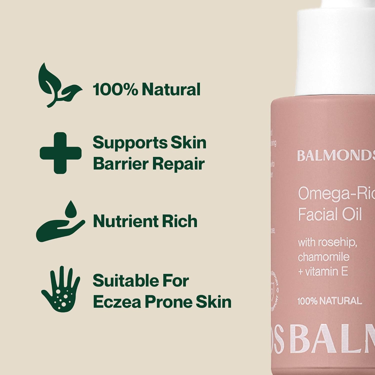 Balmonds Omega Rich Facial Oil Rosehip Lavender - 30ml