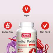 Jarrow Formulas Methyl Folate 400mcg Veggie Capsules - 60 Count