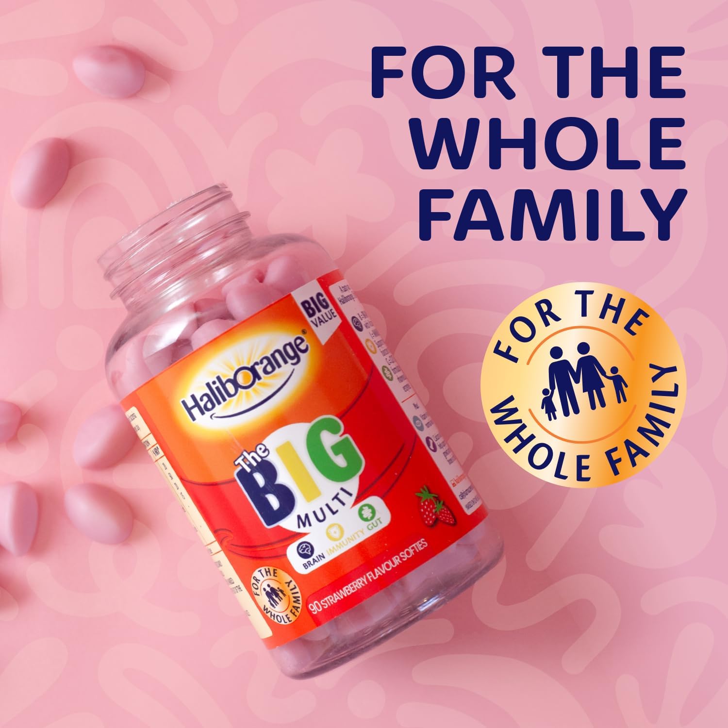 Haliborange Big Multi Softies Strawberry - 90 Gummies