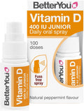 Spray orale BetterYou Vitamina D 400 UI Junior, Menta piperita - 15ml