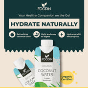 Foodin Organic Coconut Water coconut drink carton 330ml lifestyle use