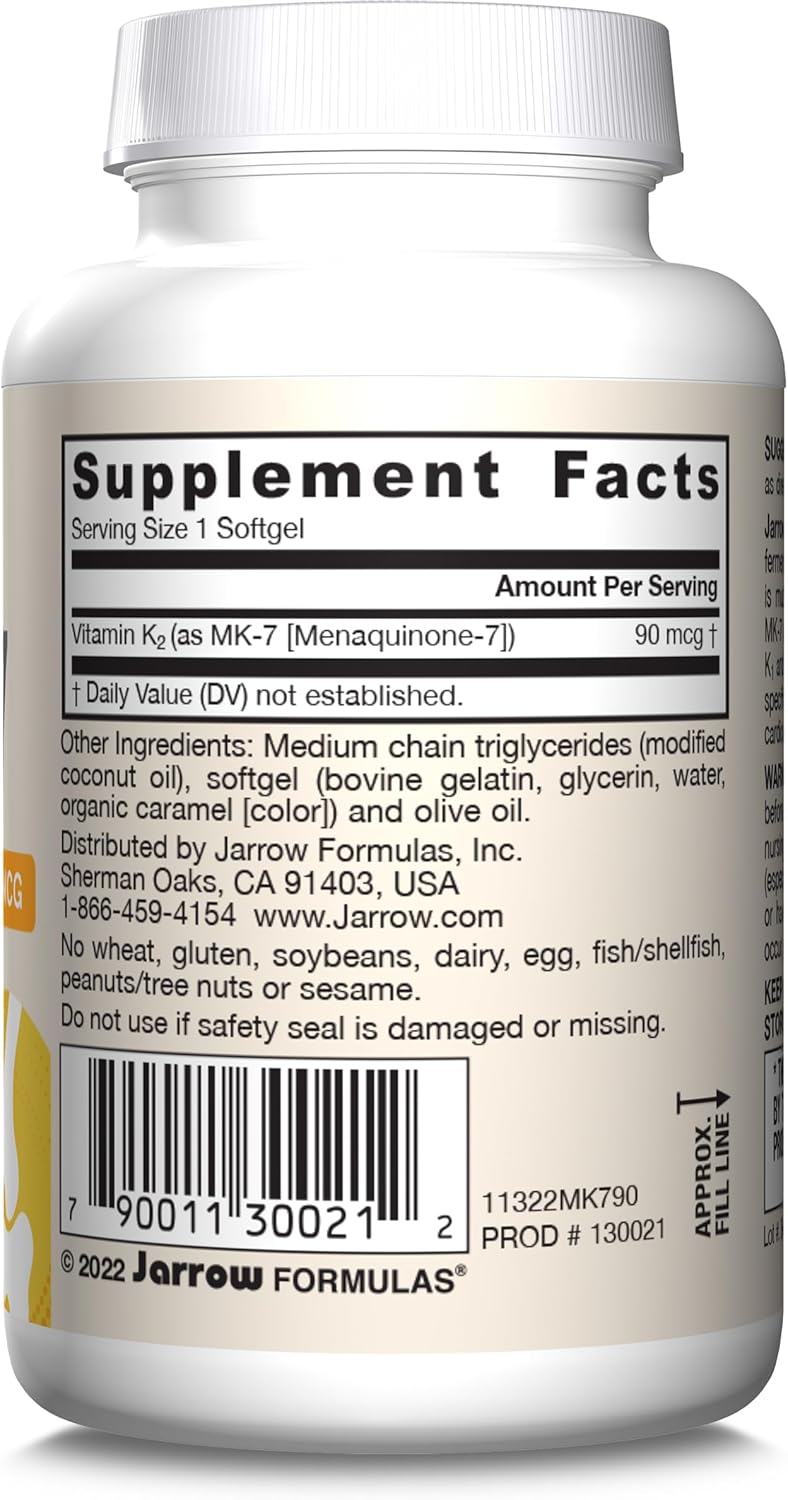 Barcode Image: Jarrow Formulas Vitamin K2 MK-7 90mcg softgels barcode 90 count