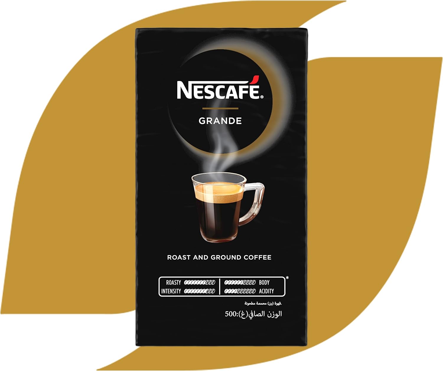 Nescafé Grande Roast and Ground Coffee 500g bag prepared with a coffee brewer