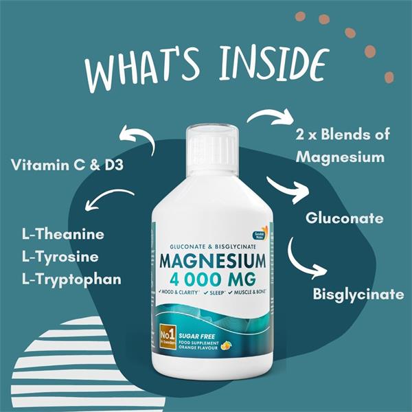 Swedish Nutra Magnesium 4000mg Liquid Orange 500ml