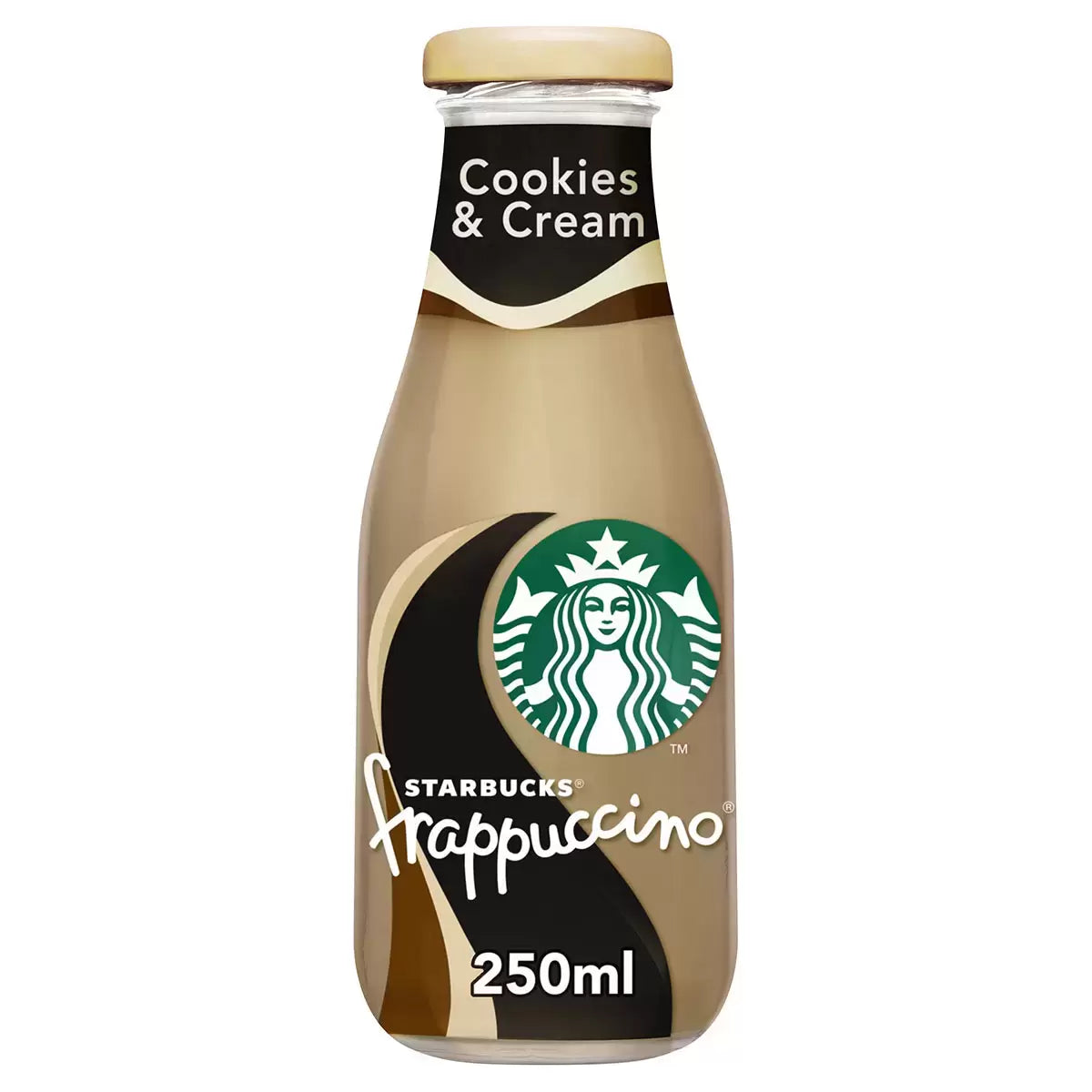 Starbucks Frappuccino cookies and cream iced coffee glass bottle 250ml