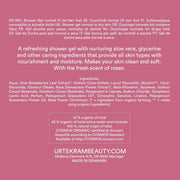 Urtekram Refreshing Rose Shower Gel 500ml bottle ingredients