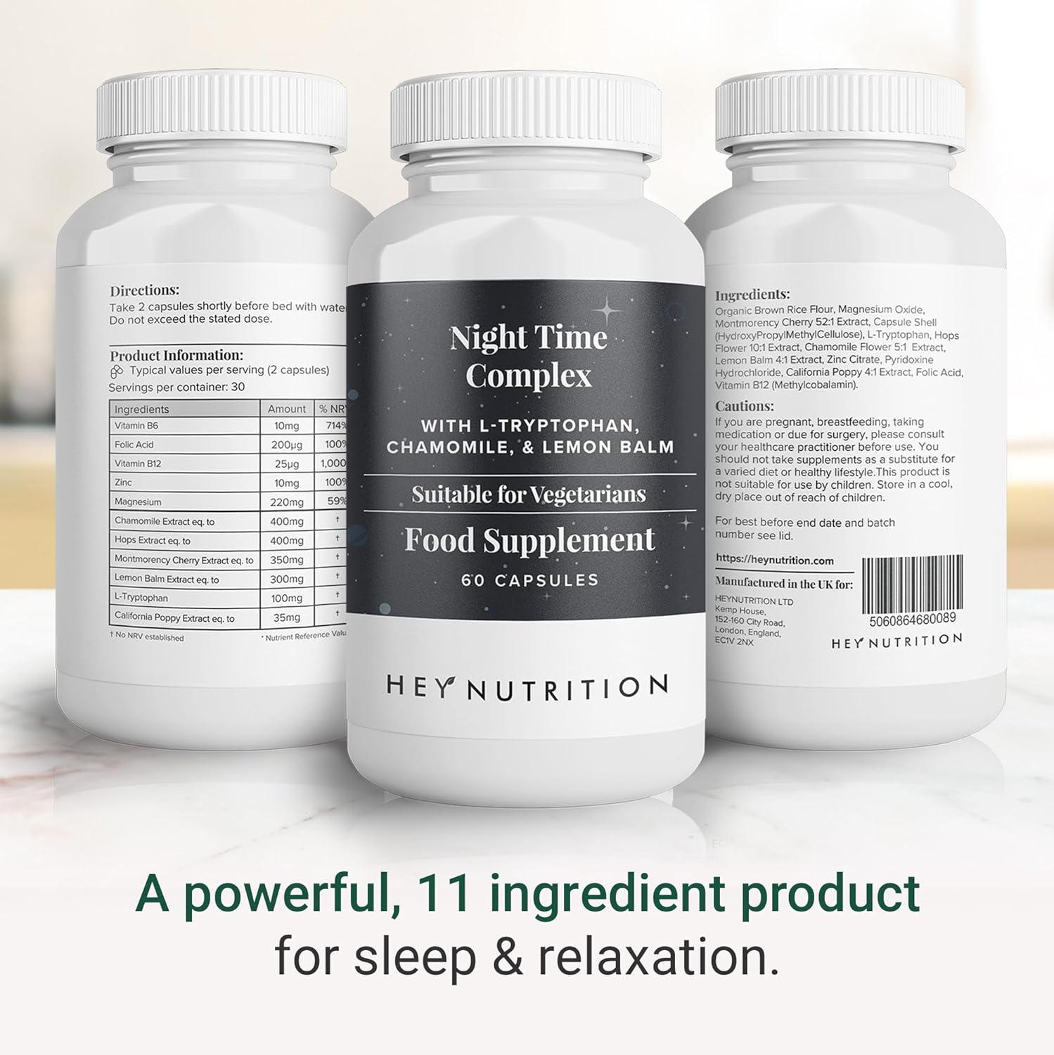 Hey Nutrition Night Time Relaxation Complex - 60 Capsules