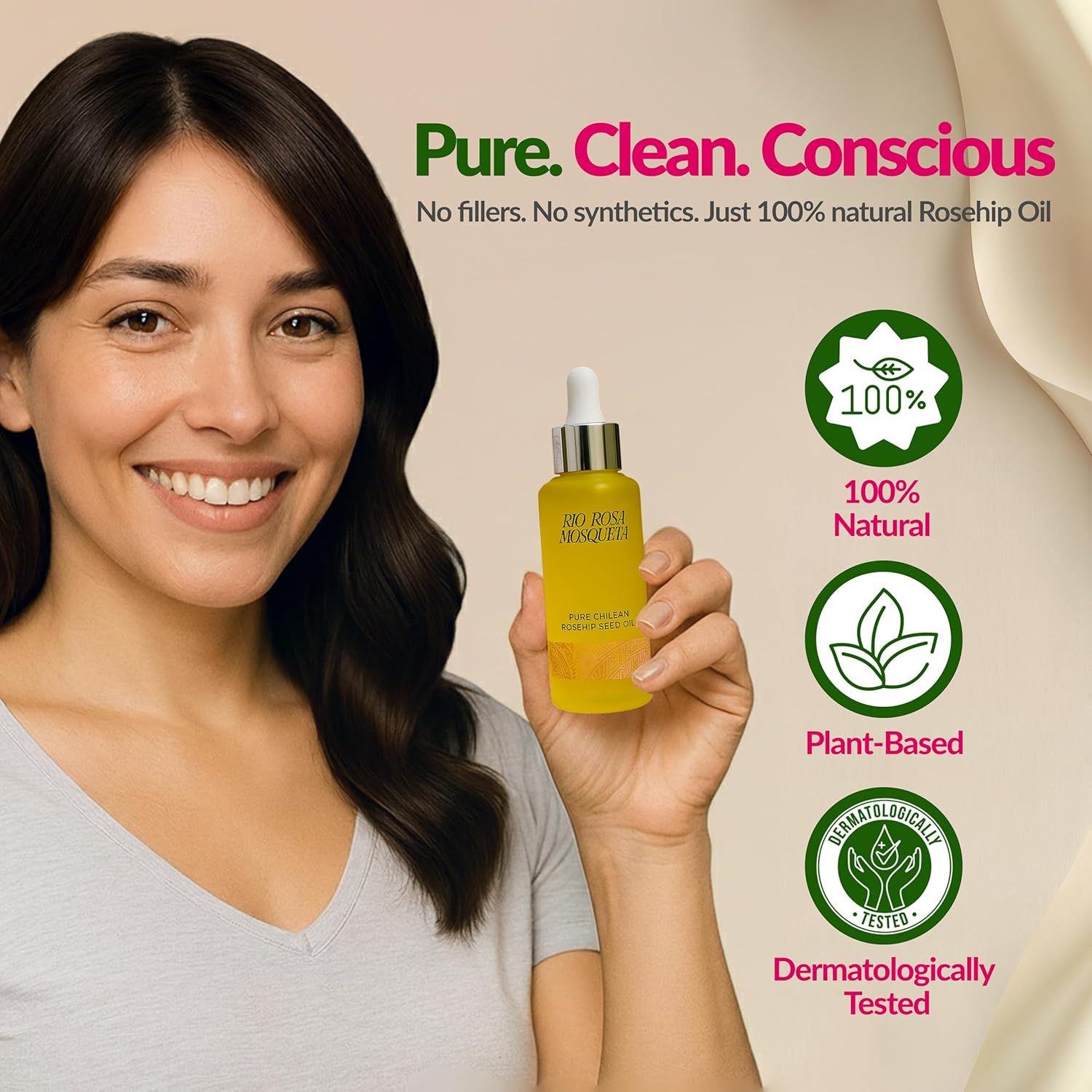 Rio Rosa Mosqueta Pure Chilean Rosehip Seed Oil 50ml