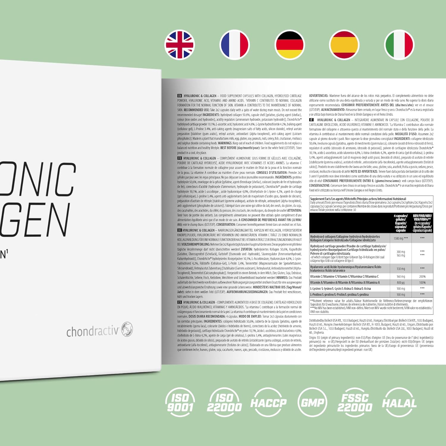 BioTechUSA Hyaluronic & Collagen - 120 Capsules