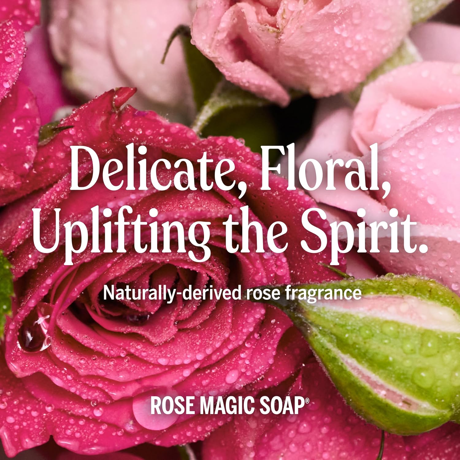 Dr. Bronner's Rose Pure-Castile Liquid Soap bottle, rose scent, 945ml, ingredients