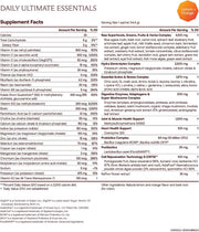 IM8 Daily Ultimate Essentials Lemon & Orange nutrition facts and ingredients 30 sachets