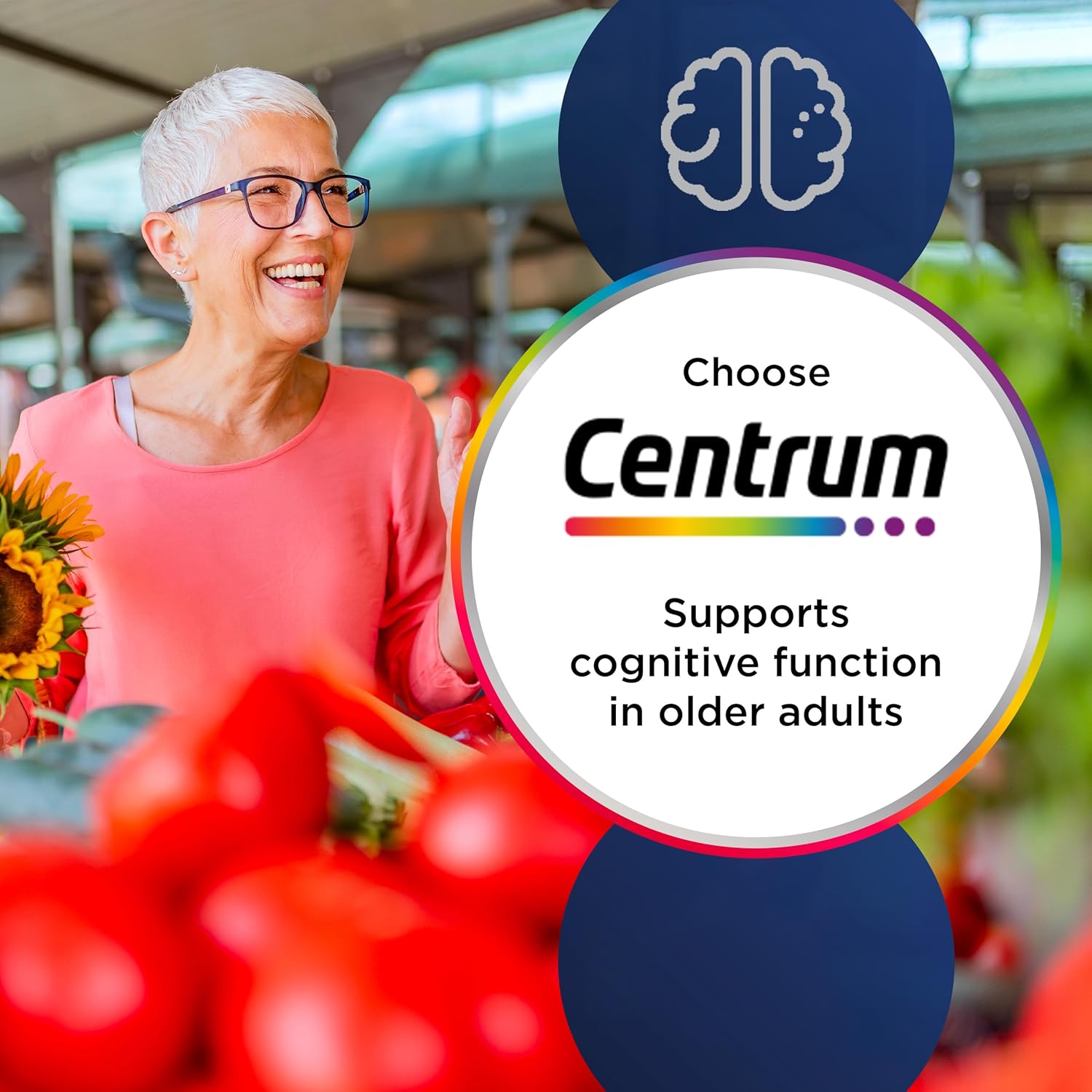 Centrum Advance 50+ Adults Multivitamin, 24 Nutrients - 100 Tablets