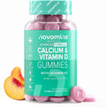 Novomins Calcium Vitamin D K2 Gummies Peach - 60 Count