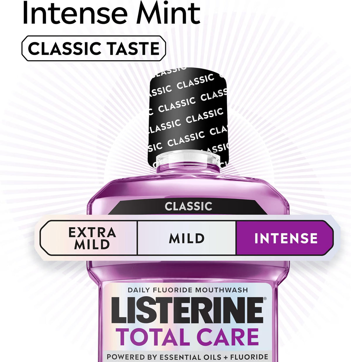 Listerine Total Care Intense Mint Mouthwash oral rinse bottle 500ml oral care use