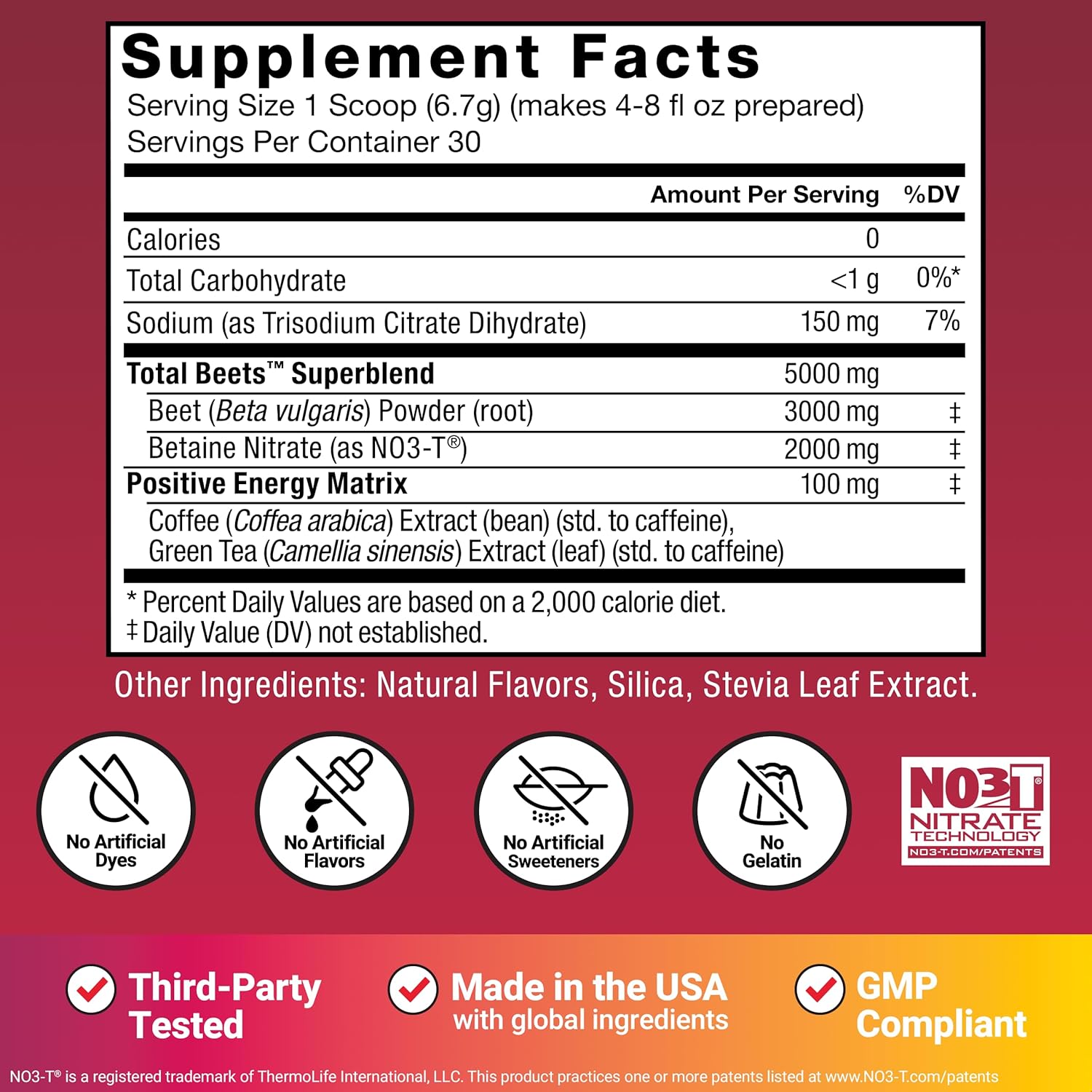 Force Factor Total Beets Energy – Pomegranate Berry (214g / 30 Servings)