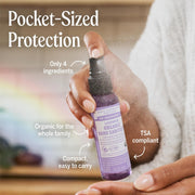 Dr. Bronner's Organic Lavender Hand Cleansing Spray 60ml bottle application