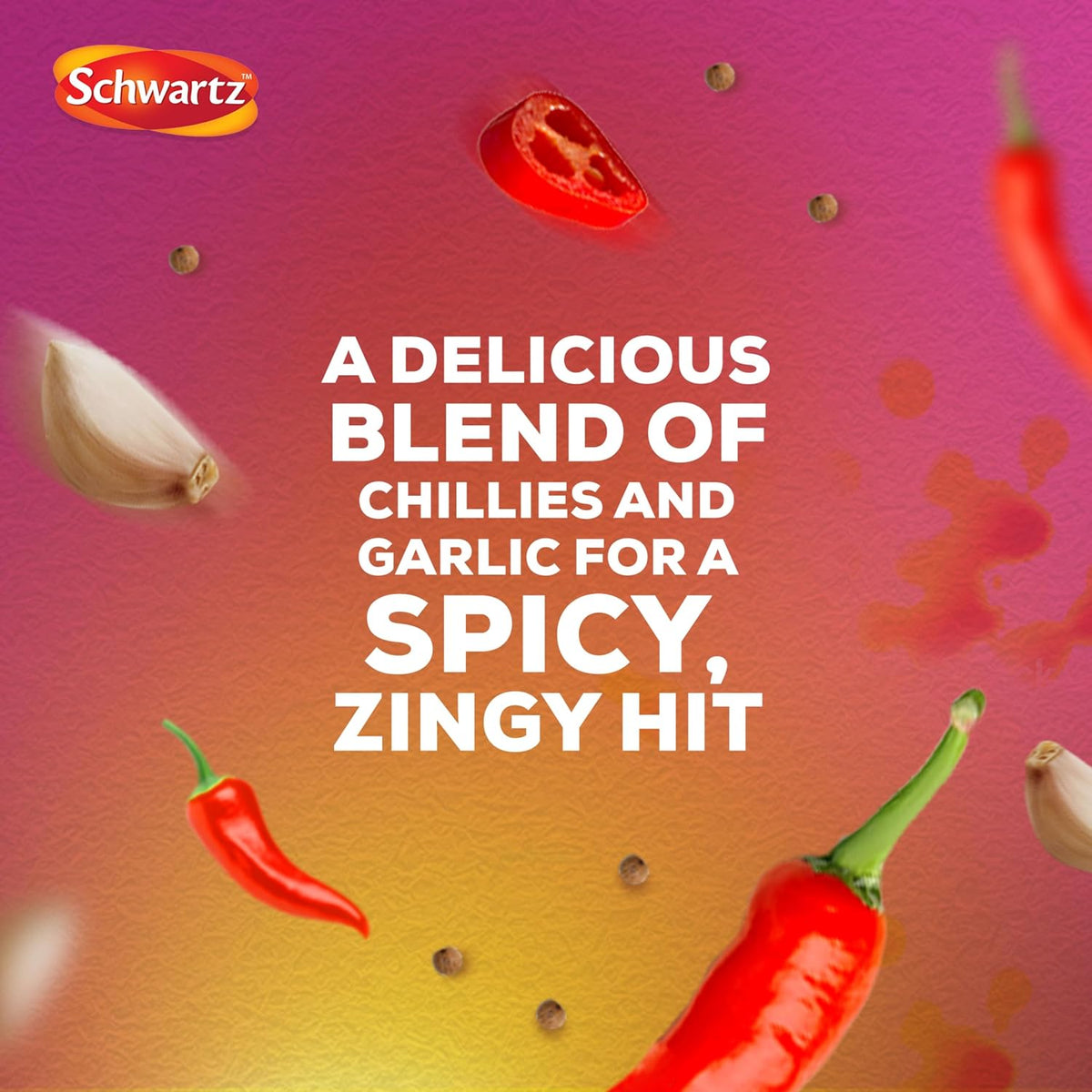 Schwartz Sriracha Seasoning 320g packaging showing ingredients and product information