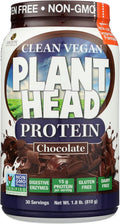 Polvo de proteína vegana Plant Head sabor chocolate de Genceutic Naturals – 810g