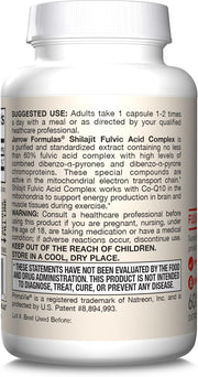 How to Use Image: Jarrow Formulas Shilajit 250mg veggie capsules 60 count usage instructions with meal