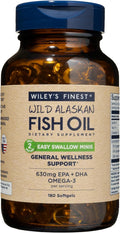Wiley's Finest Easy Swallow Minis Omega-3 Aceite de Pescado - 180 Softgels